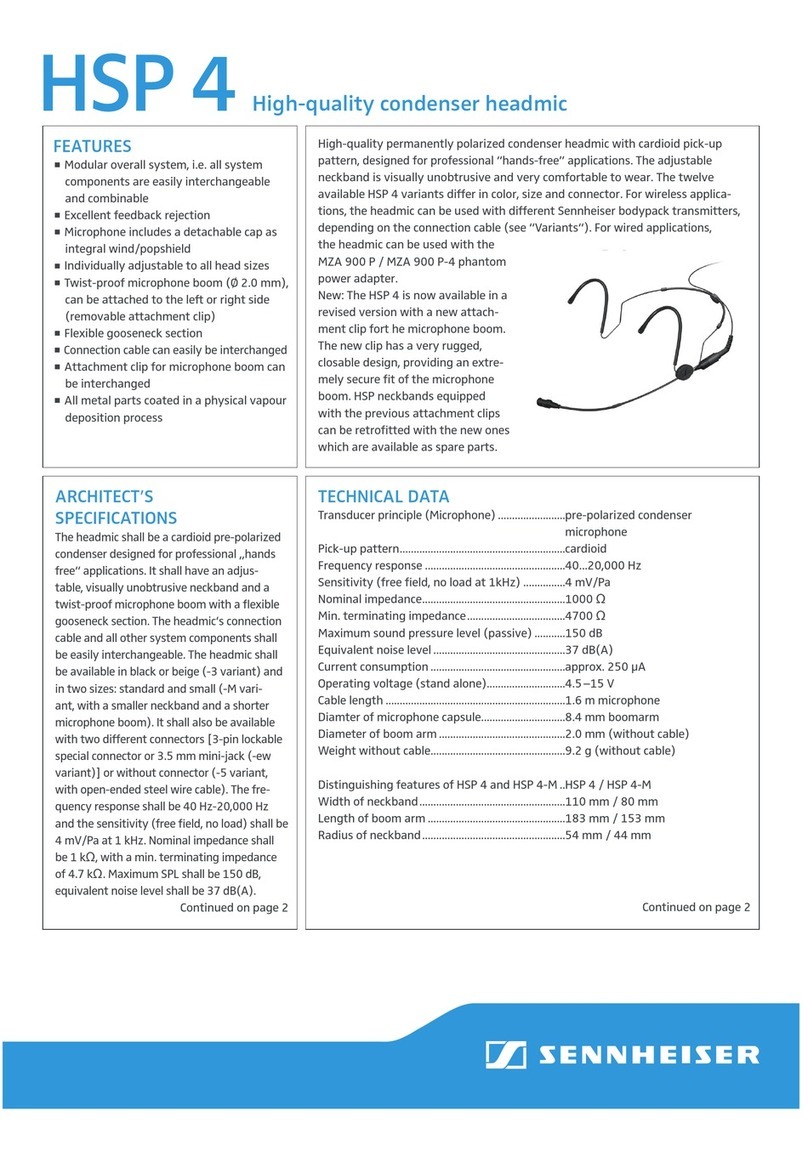 Sennheiser HSP 4 Brochure & specs