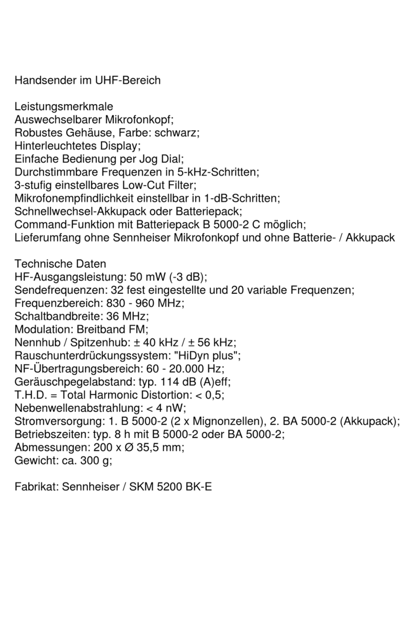 Sennheiser SKM 5200 specification