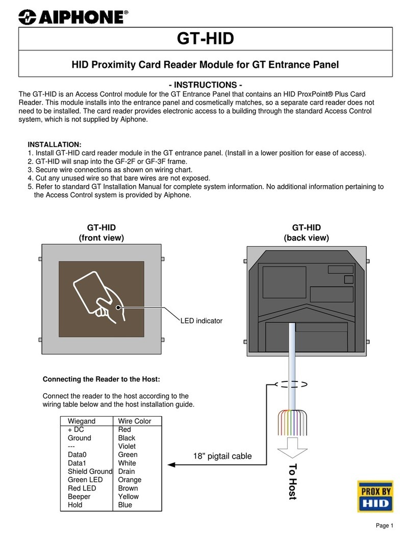 Aiphone GT-HID instructions