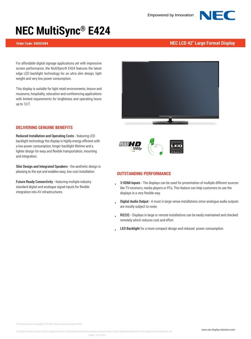 NEC MultiSync E424 User manual NEC MultiSync E424 User manual