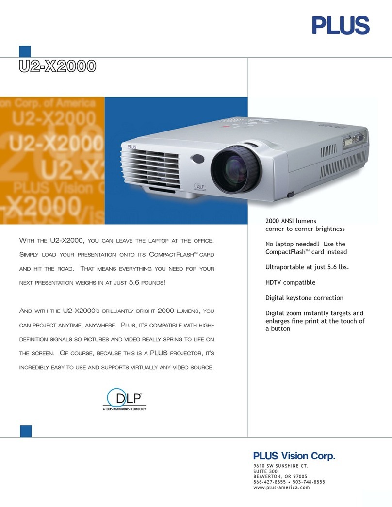 PLUS Vision U2-X2000 User manual