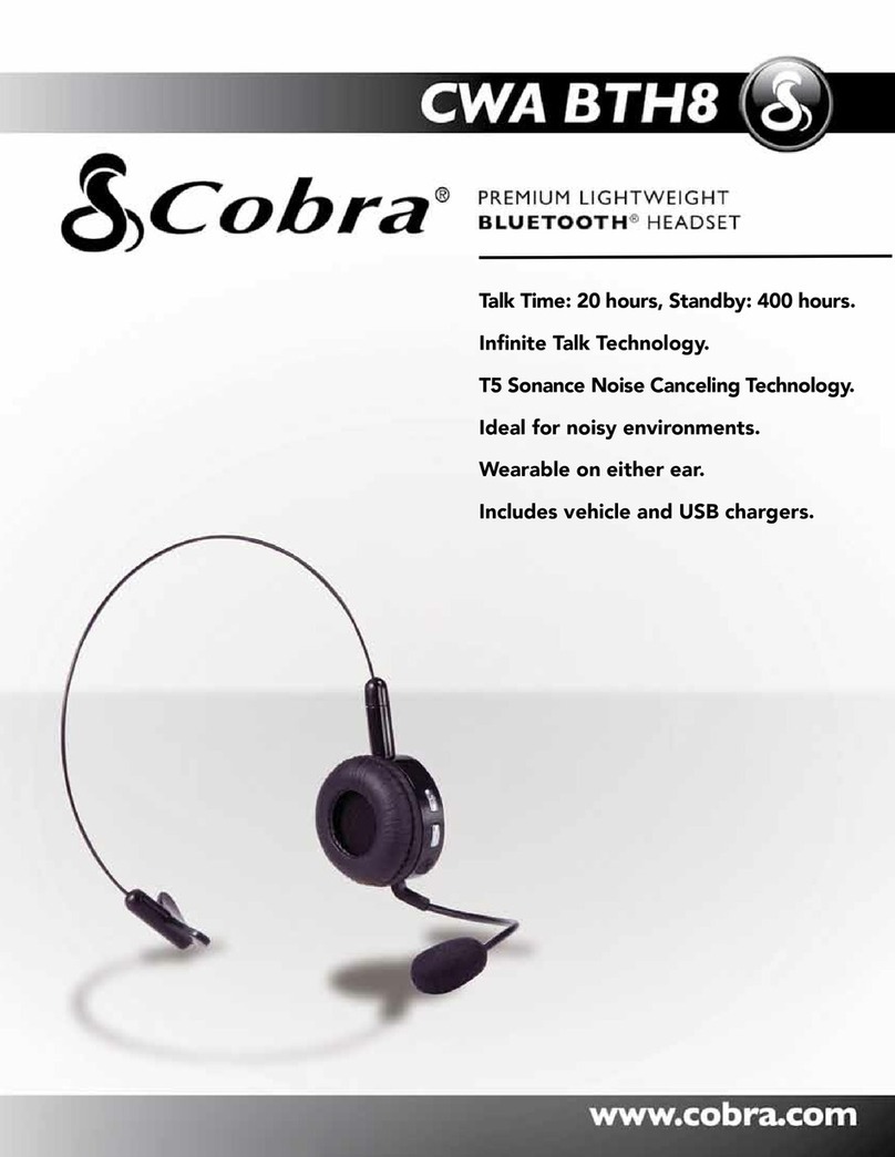 Cobra CWA BTH8 User manual