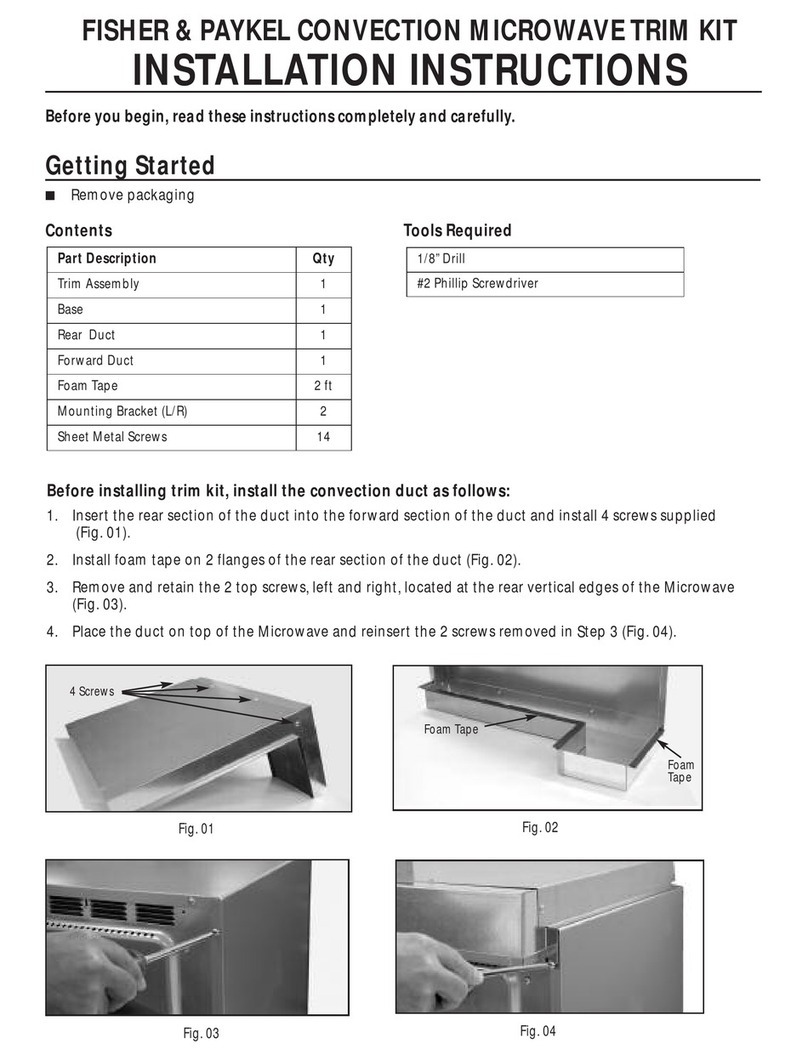 Fisher & Paykel CMOTTK-FP installation instructions