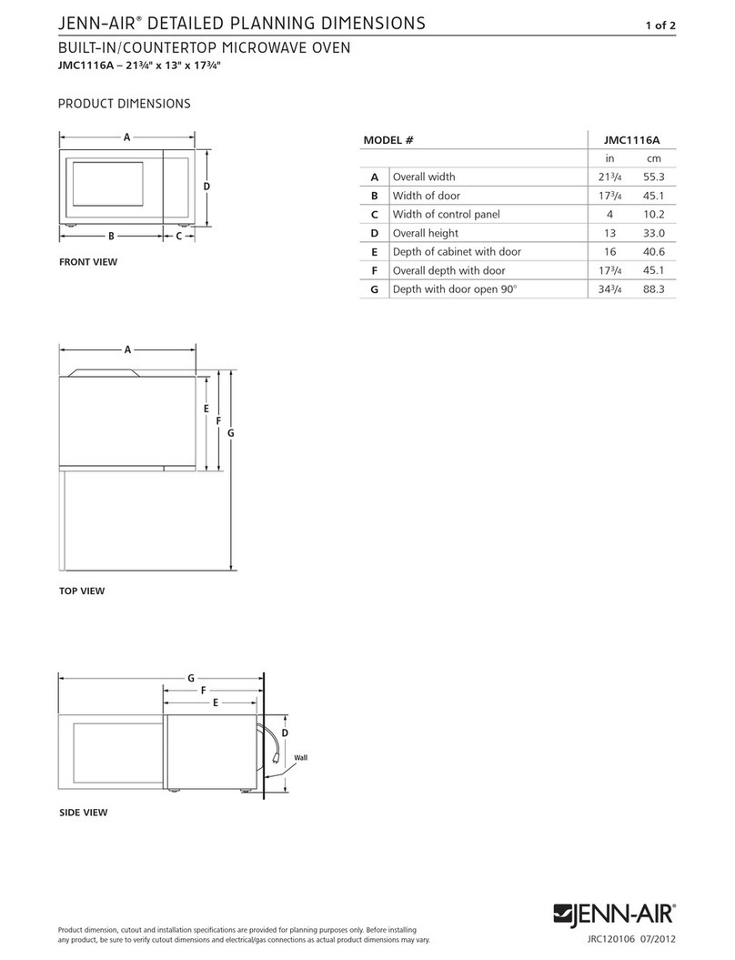 Jenn-Air JMC1116AS Product dimensions