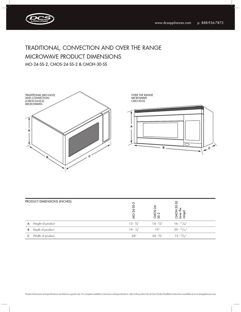 DCS CMOH-30SS Product dimensions