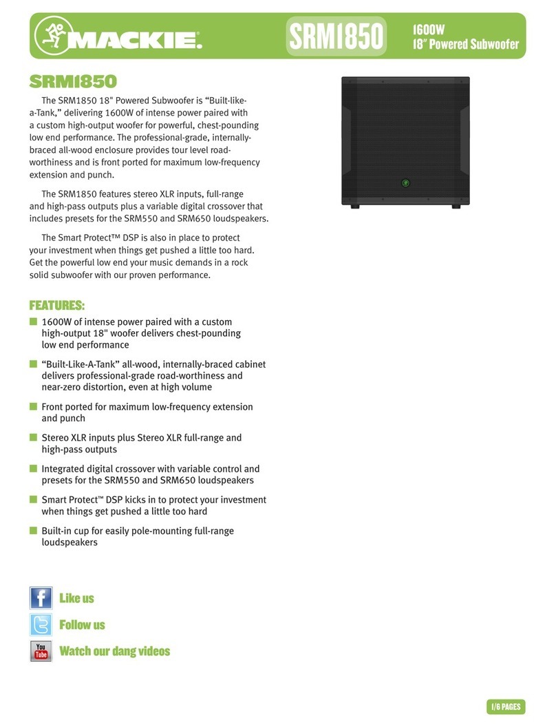 Mackie SRM1850 User manual
