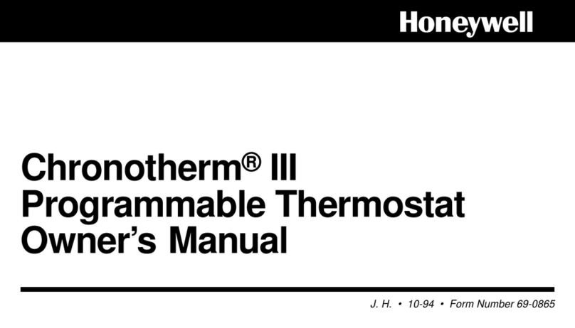 Honeywell Chronotherm III User manual