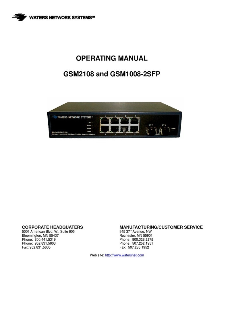 Waters Network Systems GSM2108 operating manual