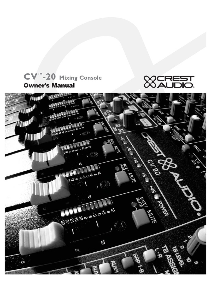 Crest Audio Digital Mixer CV 20 owner's manual
