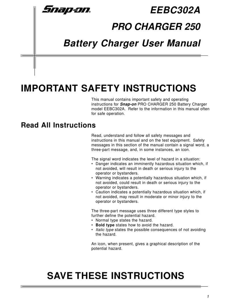 Snap-On PRO CHARGER 250 EEBC302A User manual Snap-On PRO CHARGER 250 EEBC302A User manual