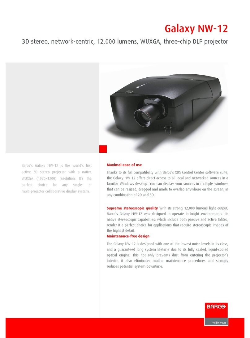 Barco Galaxy NW­12 Installation instructions