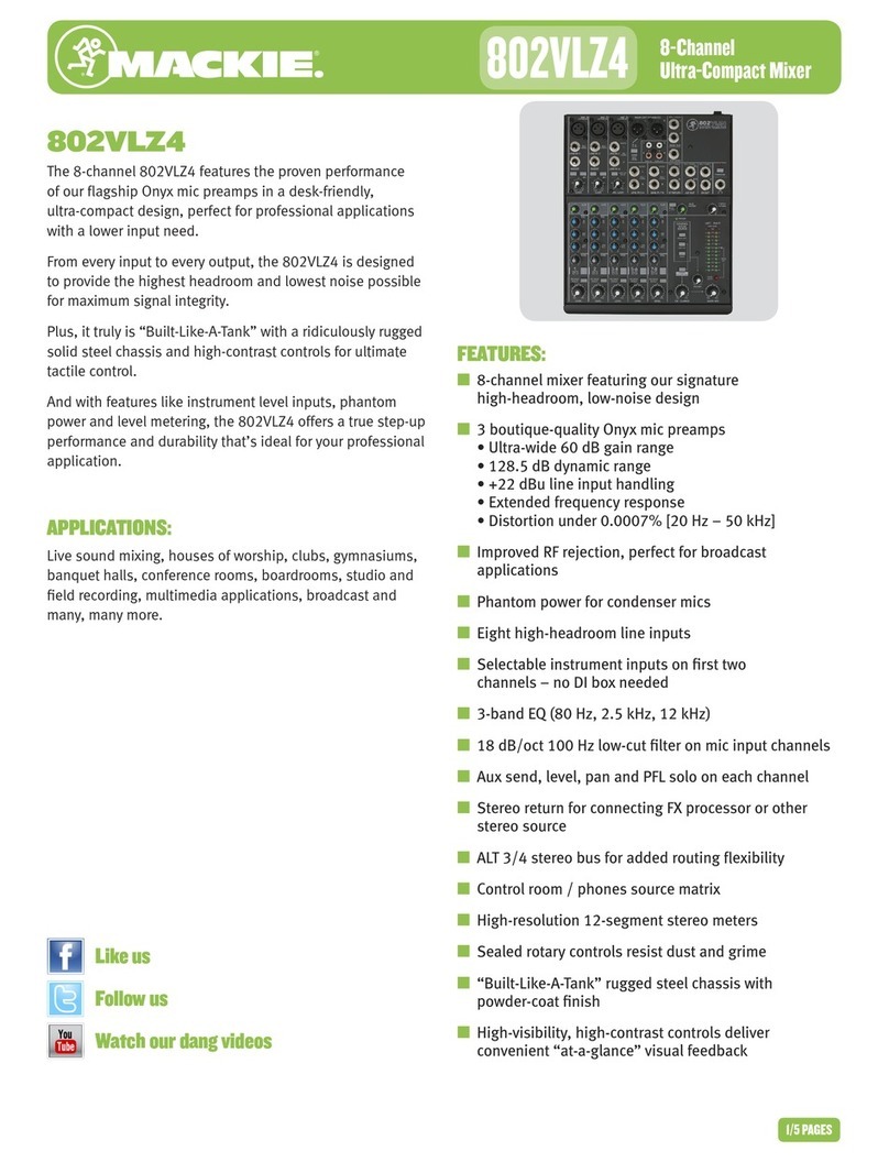 Mackie 802VLZ4 Specifications