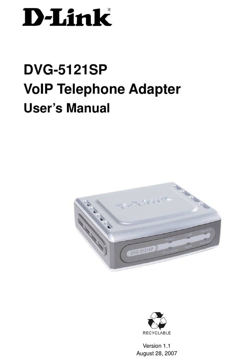D-Link DVG-5121SP User manual D-Link DVG-5121SP User manual