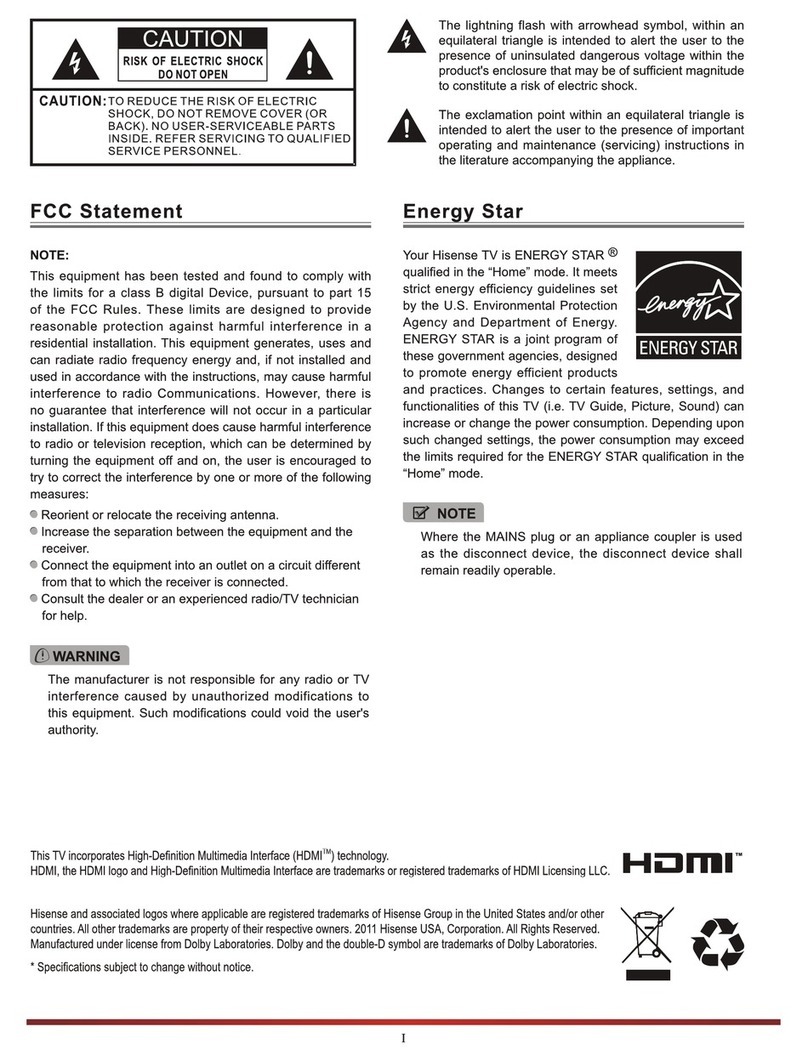 Hisense 42K26 User manual