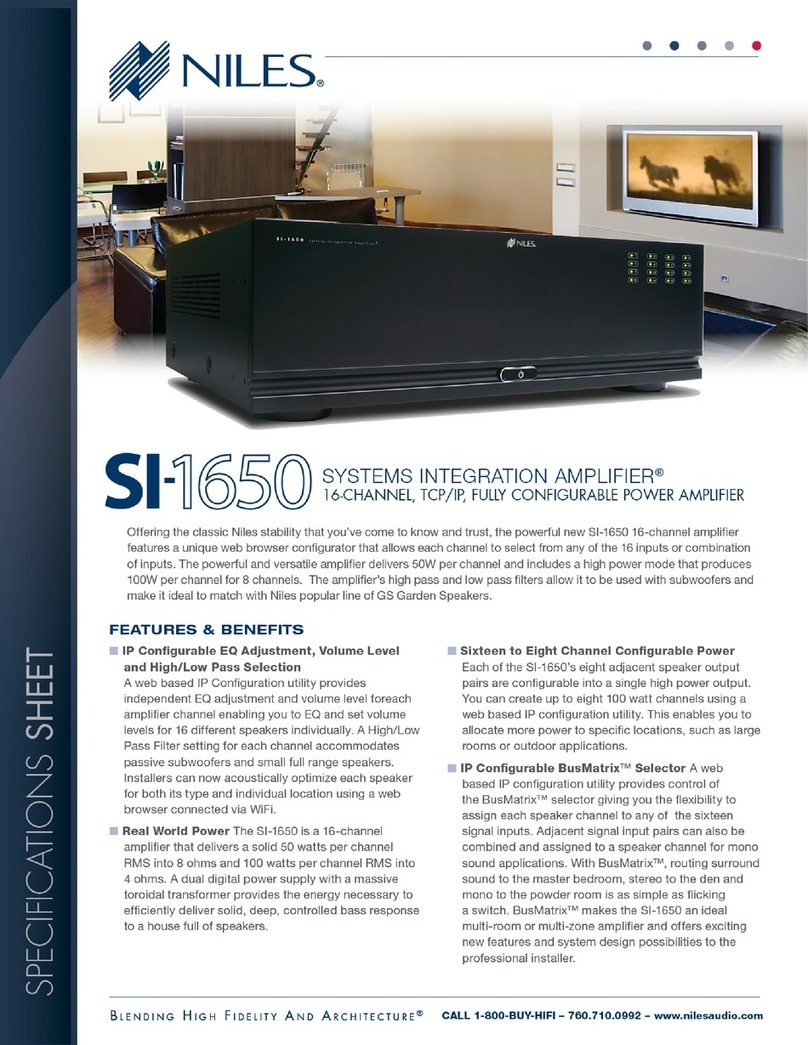 Niles SI-1650 Features and specifications