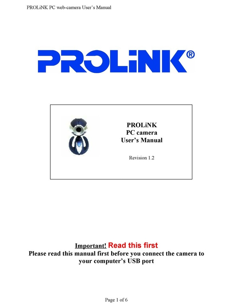 PROLiNK PC camera user manual
