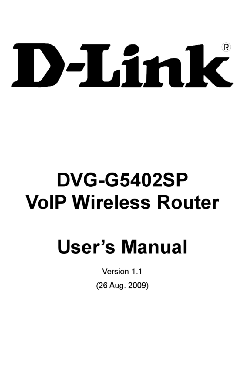 D-Link VoIP Wireless Router DVG-G5402SP User manual