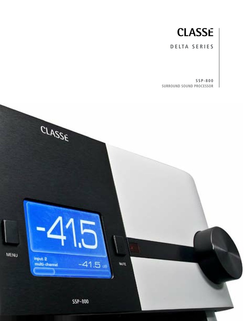 Classe Audio SSP-800 User manual