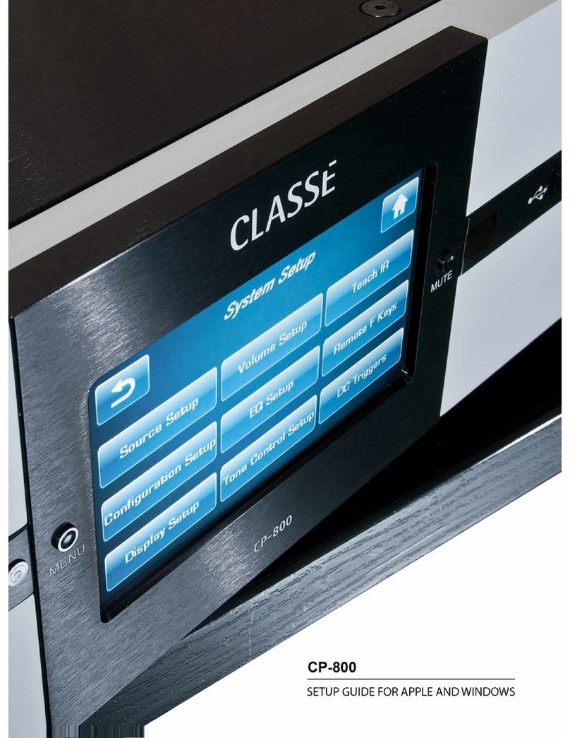 Classe Audio CP-800 Setup guide
