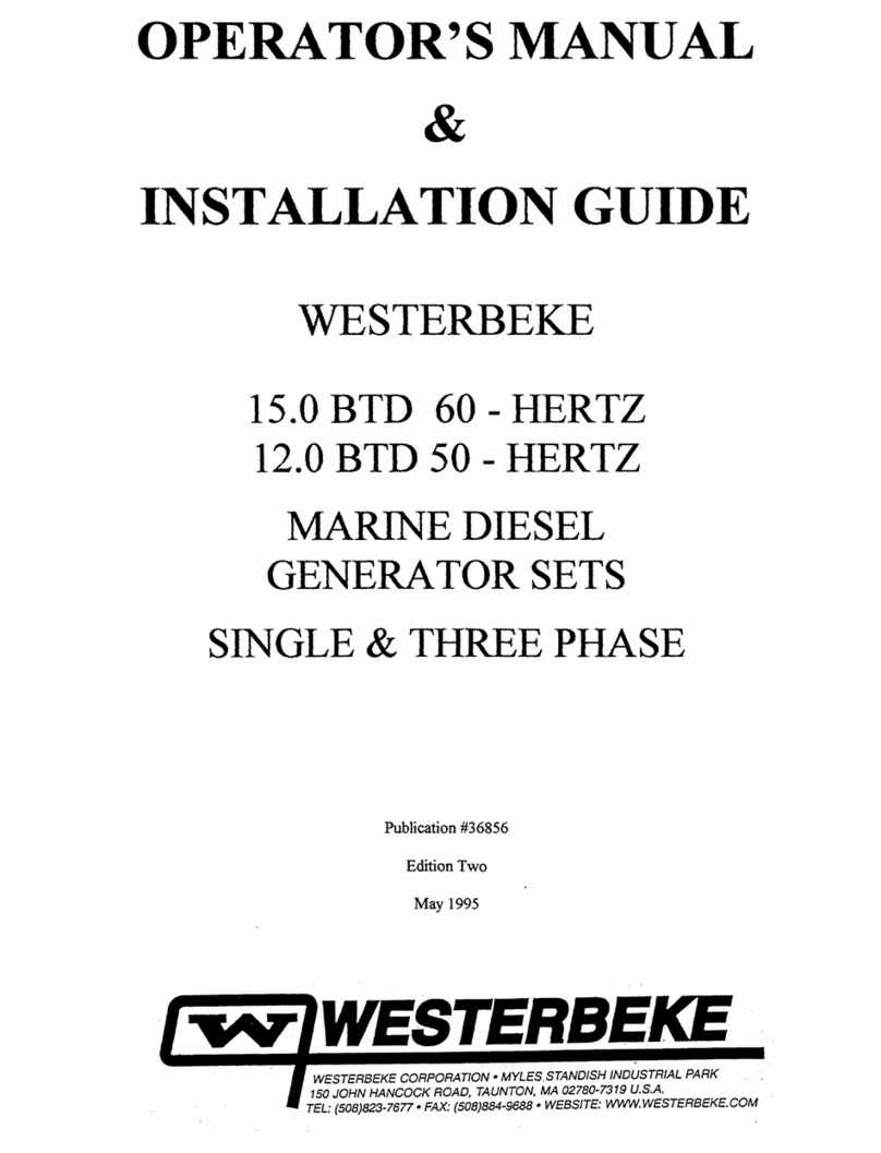 Westerbeke 15.0BTD60-HERTZ Operator's manual