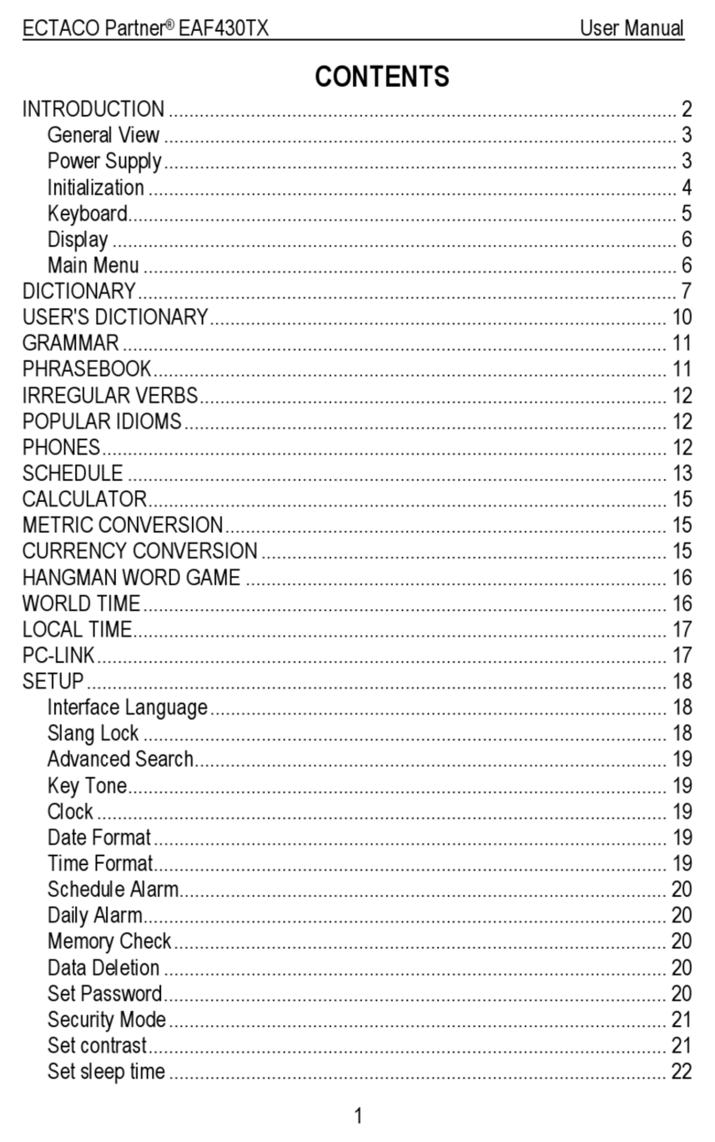 Ectaco Partner EAF430TX User manual