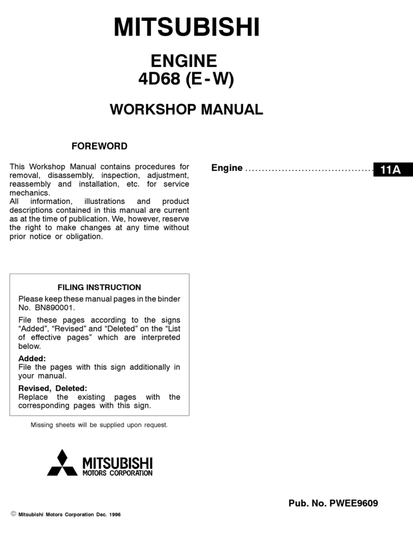 Mitsubishi 4D68 Instruction manual