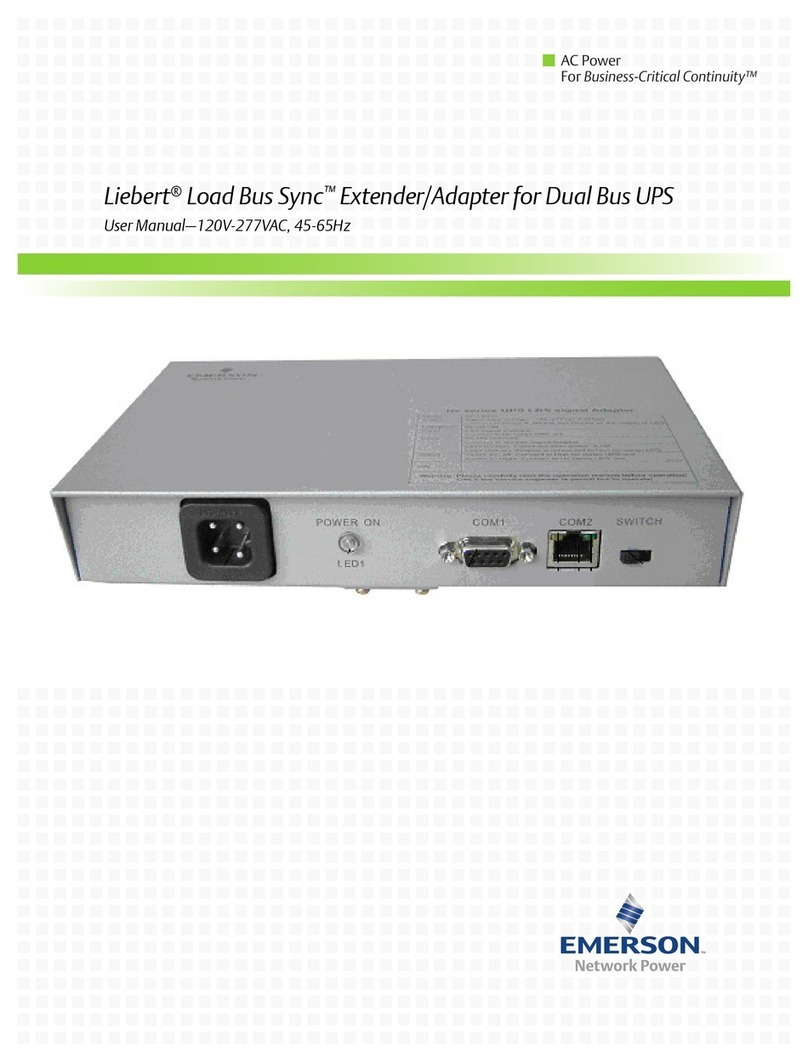 Liebert Load Bus Sync user manual