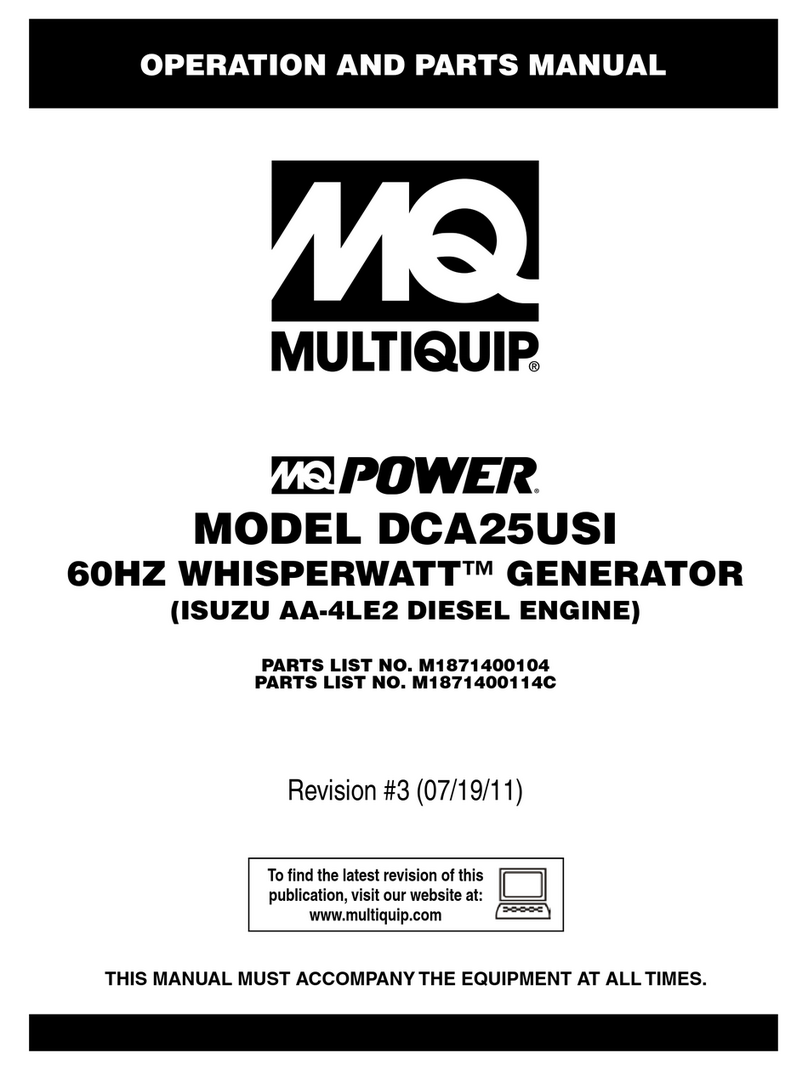 MULTIQUIP DCA5USI Operation and parts manual
