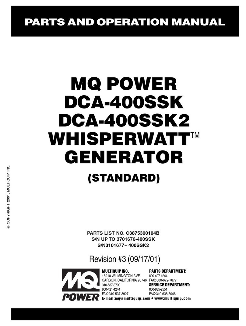 MULTIQUIP Power WHISPERWATT DCA-400SSK User manual
