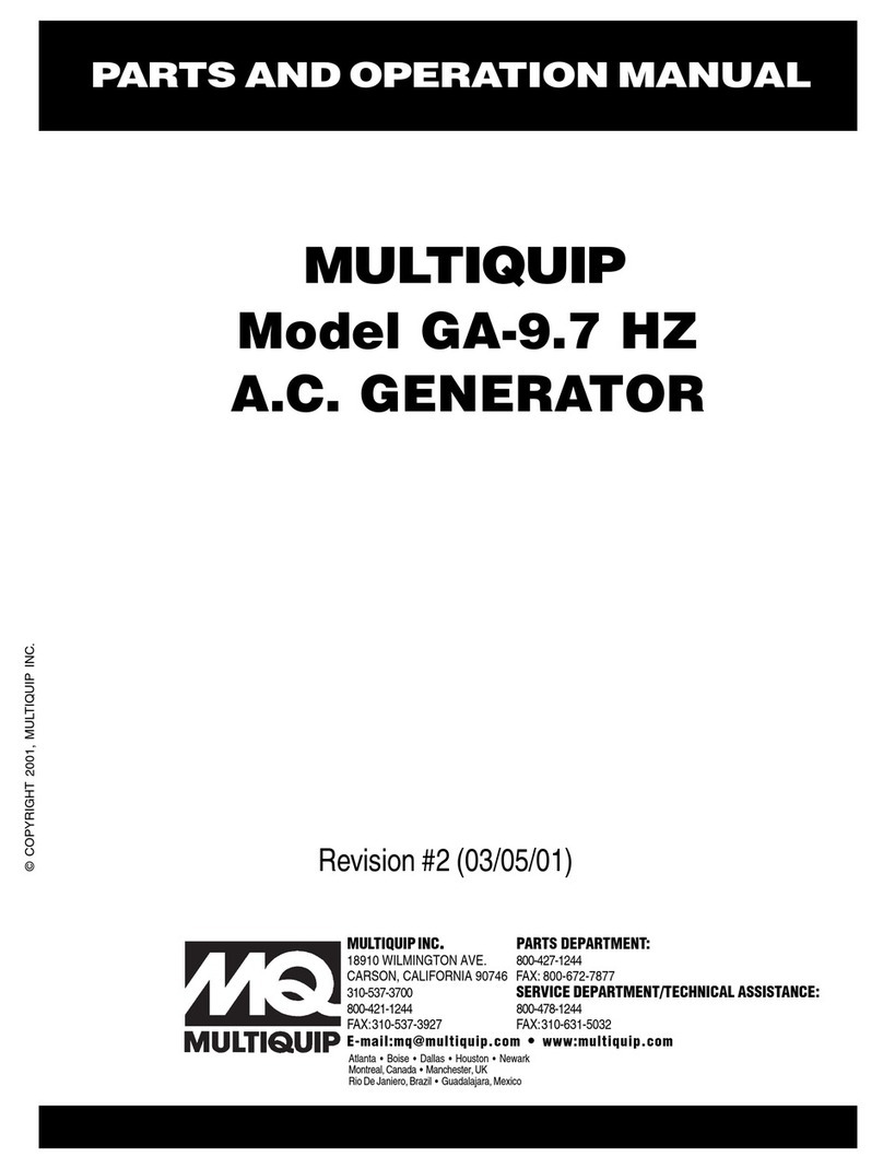 MULTIQUIP GA-9.7 HZ User manual
