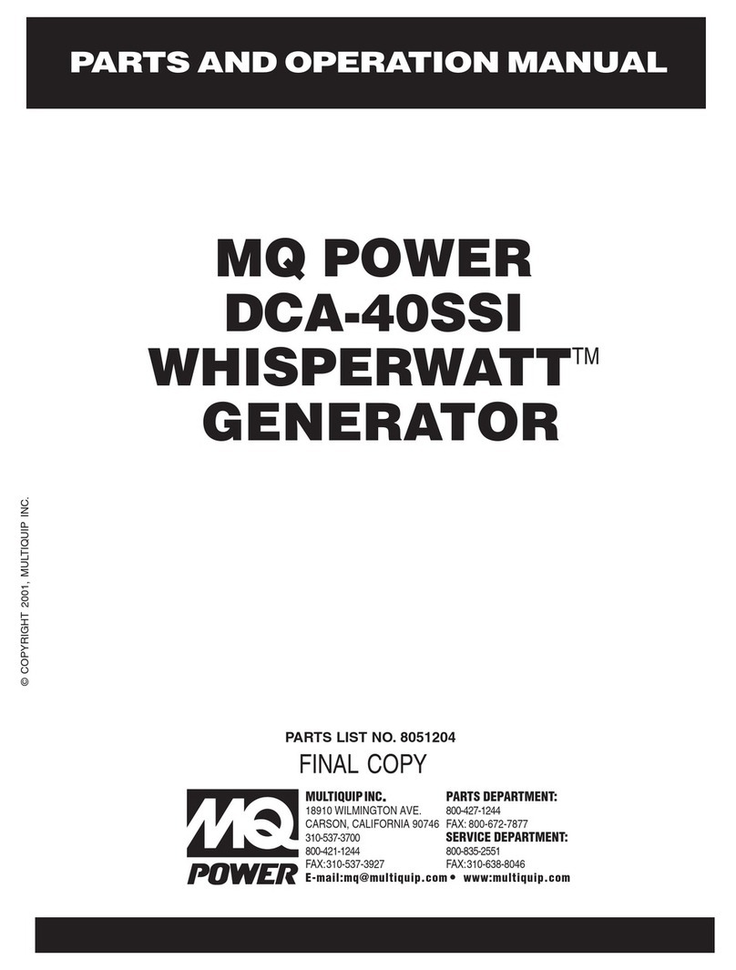 MULTIQUIP Power WHISPERWATT DCA-40SSI User manual