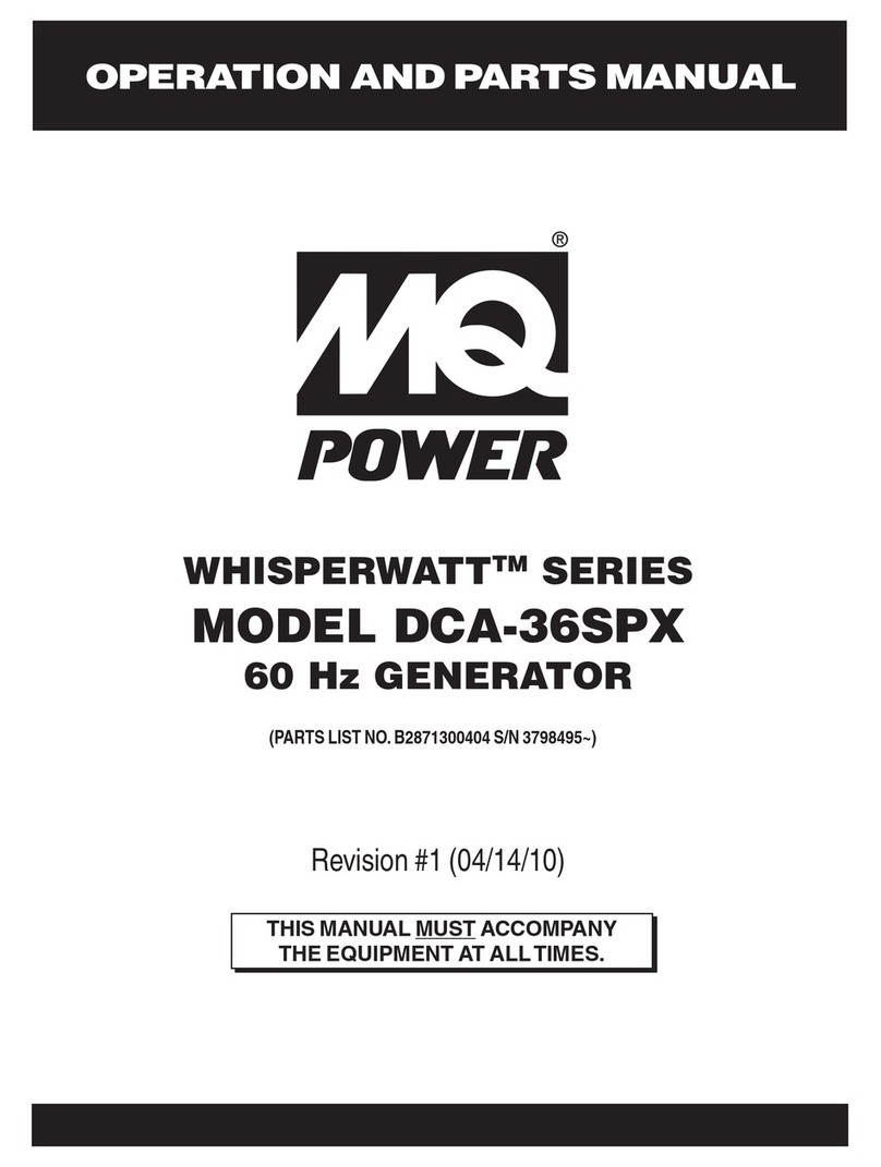 MULTIQUIP Power WHISPERWATT DCA-36SPX Operation and parts manual