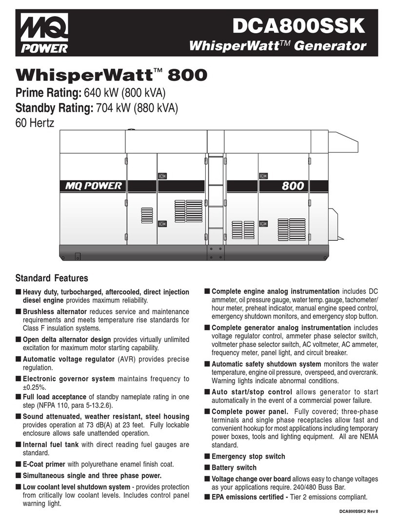 MQ Power WhisperWatt DCA800SSK User manual