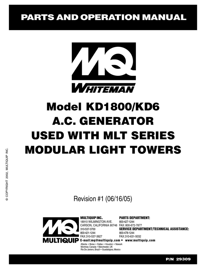 MULTIQUIP Whiteman KD1800/KD6 User manual