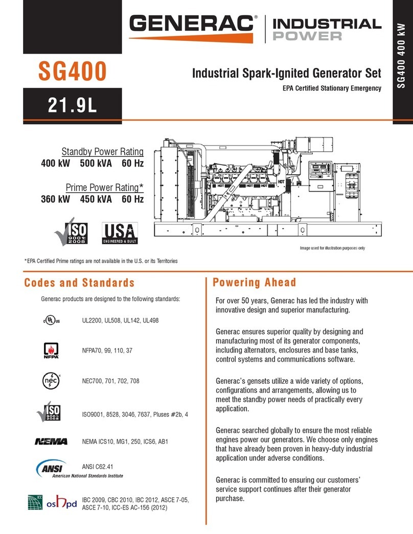 Generac Power Systems SG400 User manual