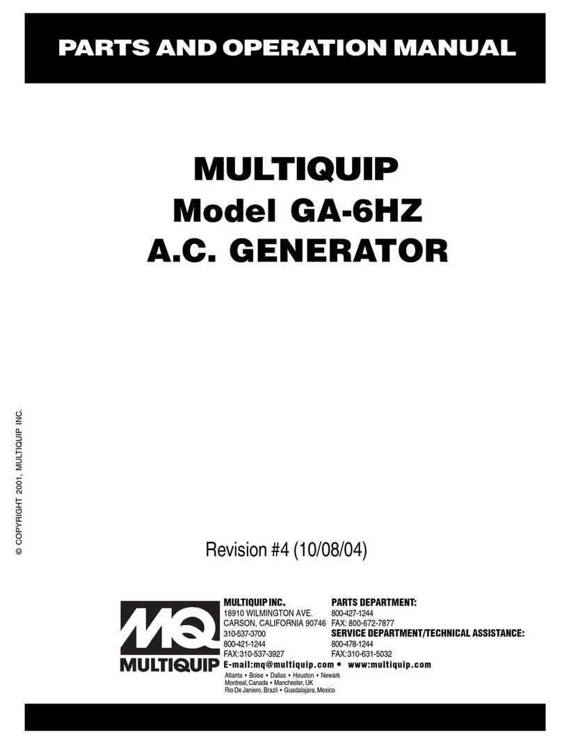 MULTIQUIP GA-6HZ User manual