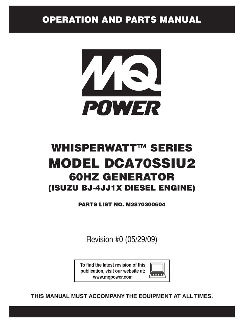 MULTIQUIP WHISPERWATT DCA70SSIU2 Operation and parts manual
