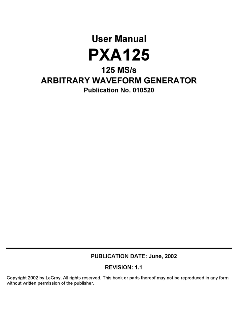 LeCroy PXA125 User manual