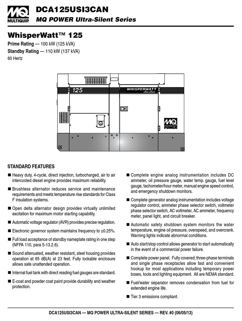 MULTIQUIP DCA125USI3CAN Specifications