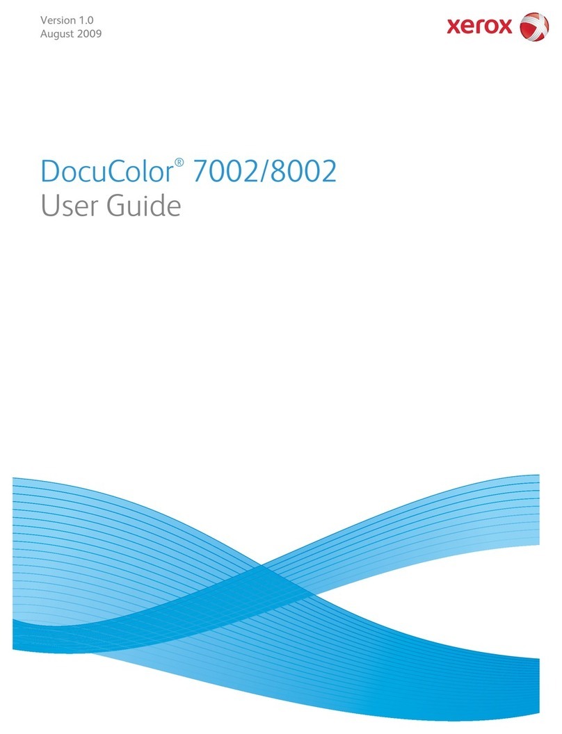 Xerox DocuColor 7002 User manual