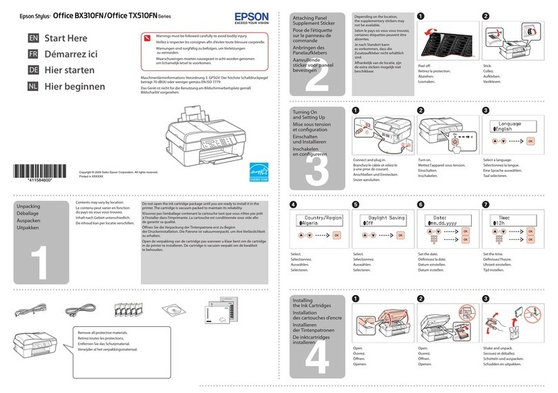 Epson Office BX310FN Series Instruction Manual