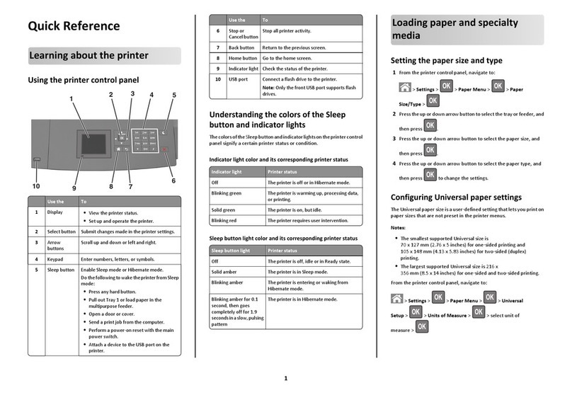 Lexmark MS710 Series Quick reference guide