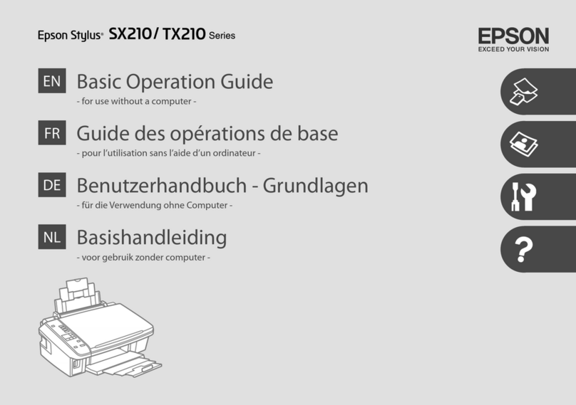 Epson Stylus SX210 Series Assembly instructions