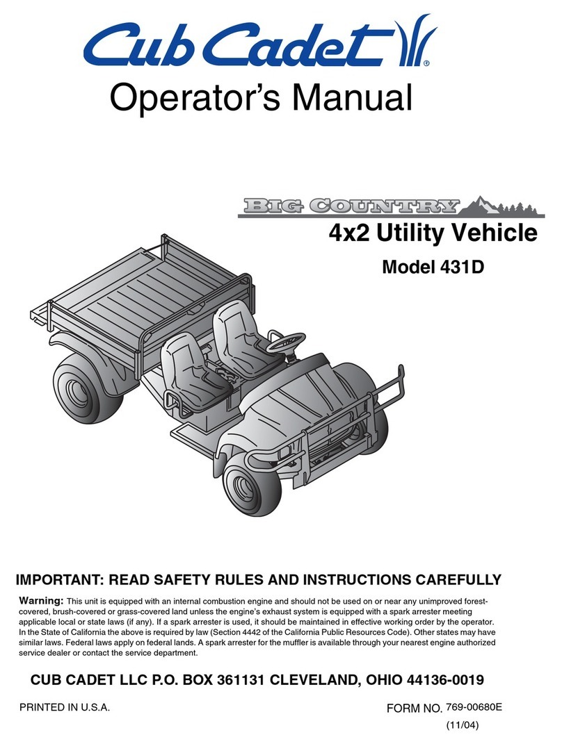 Cub Cadet Big Country 431D Operator's manual