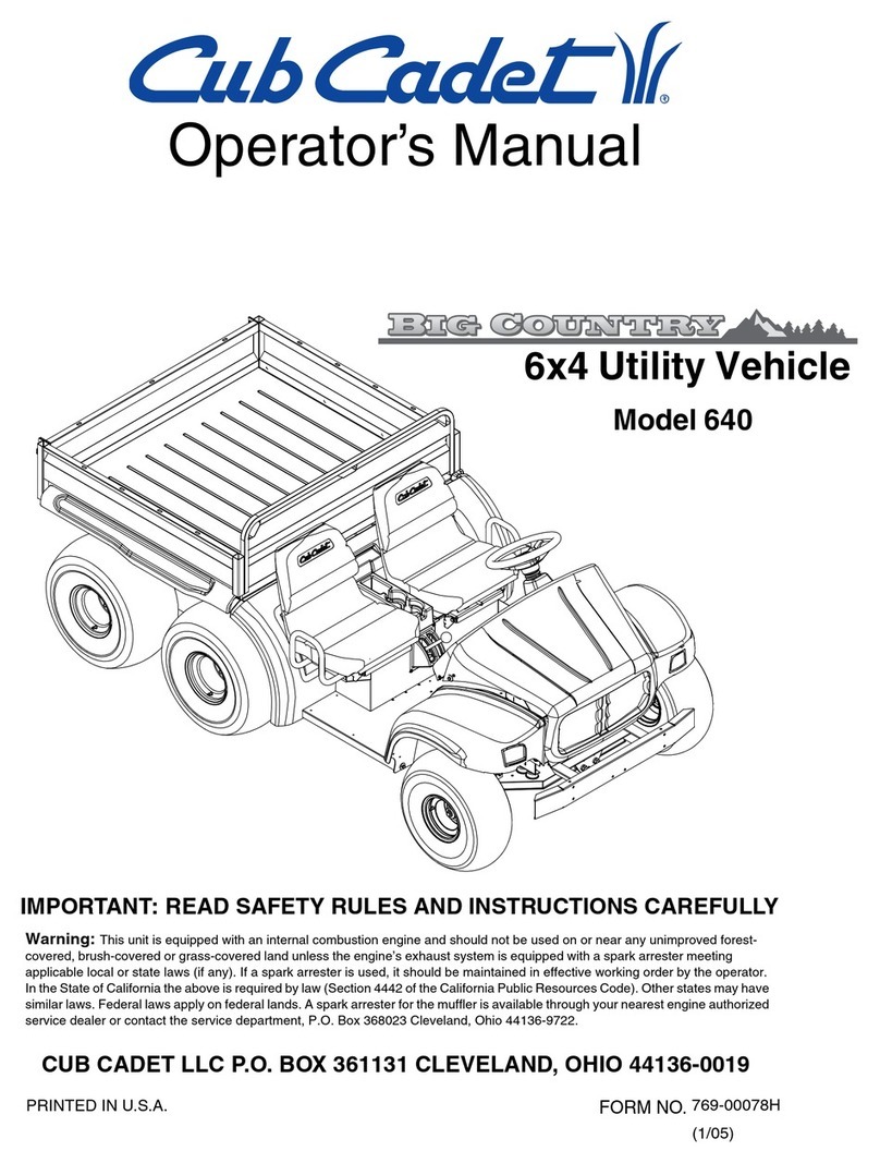 Cub Cadet Big Country 640 User manual