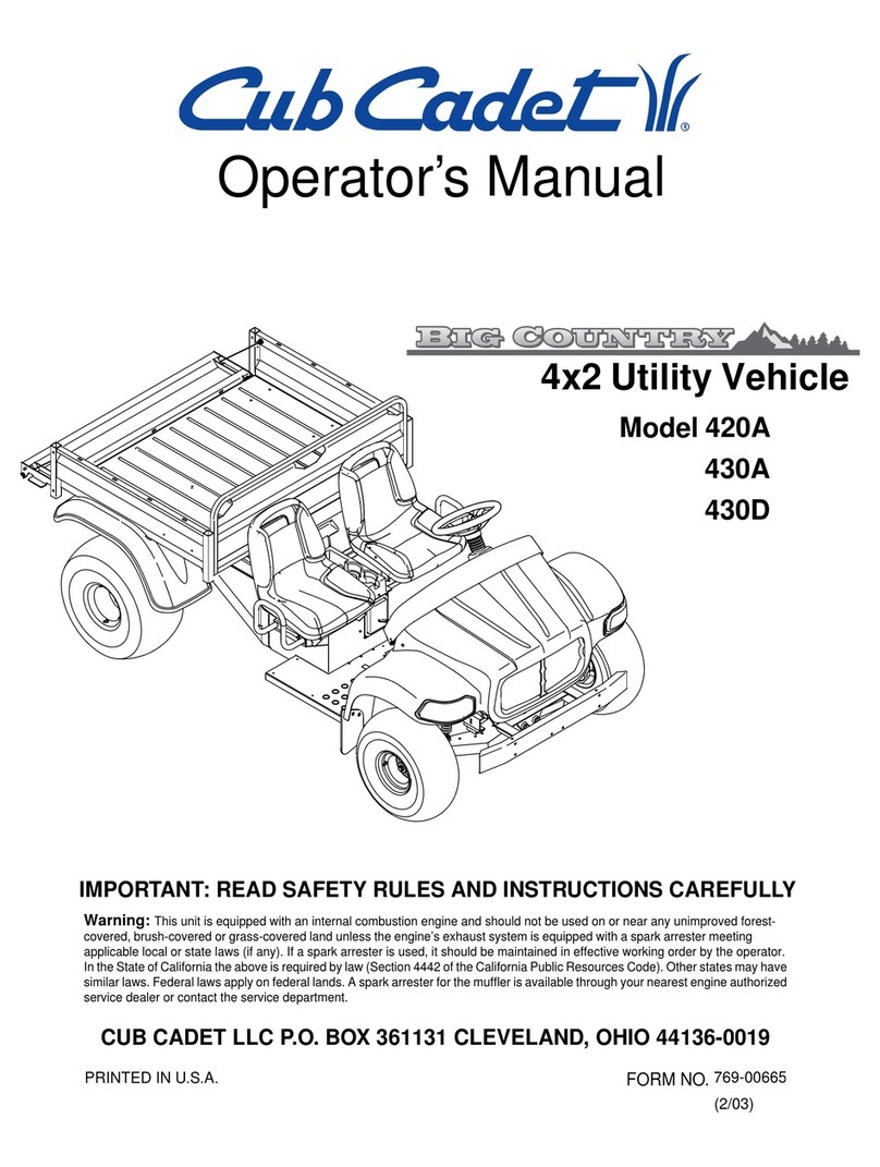 Cub Cadet Big Country 420A User manual