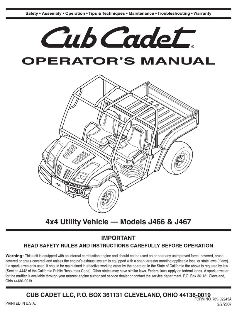 Cub Cadet J467 User manual