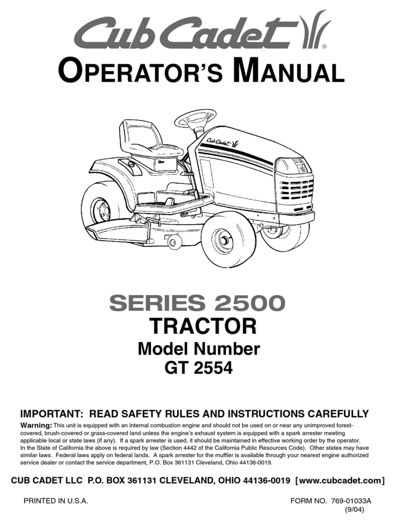 Cub Cadet GT 2554 User manual