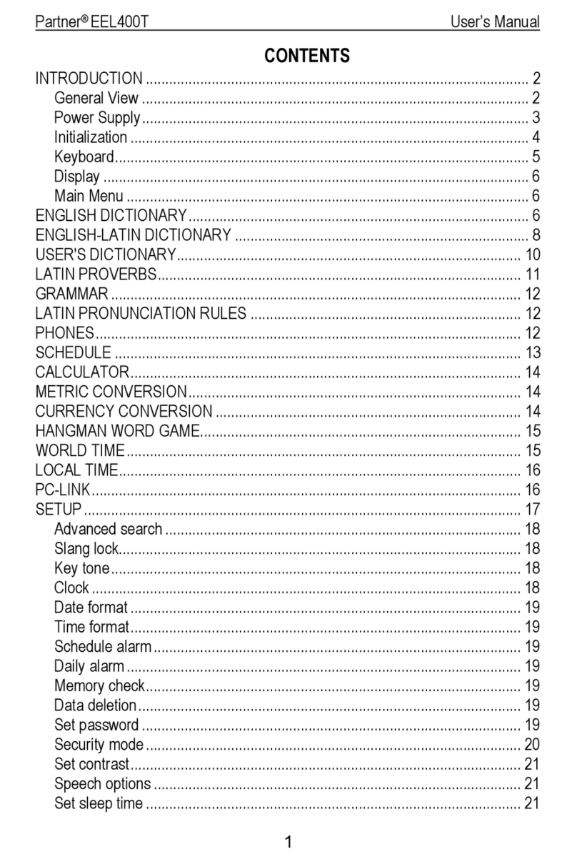 Ectaco Partner EEL400T User manual