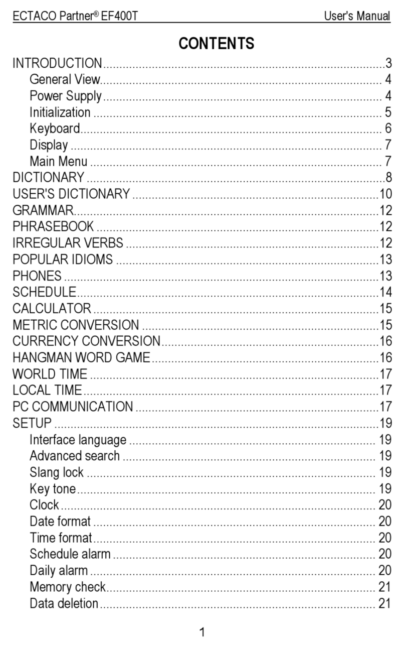 Ectaco Partner EF400T Deluxe user manual